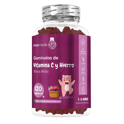 Gominolas de hierro y vitamina C Maxmedix