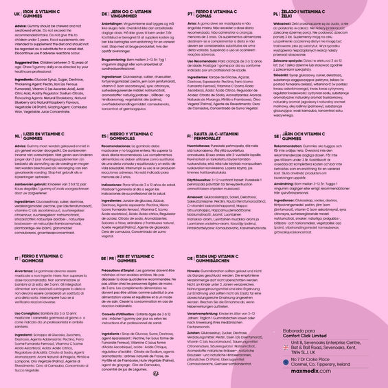 Indicaciones de las gominolas de hierro y vitamina c