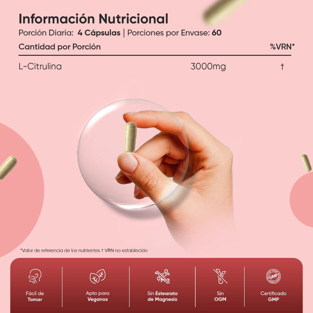 Información nutricional L-Citrulina