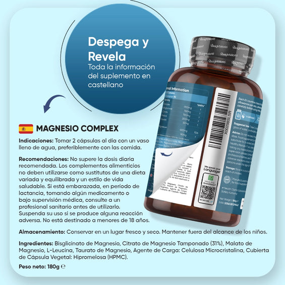 Indicaciones para tomar las cápsulas de magnesio complex