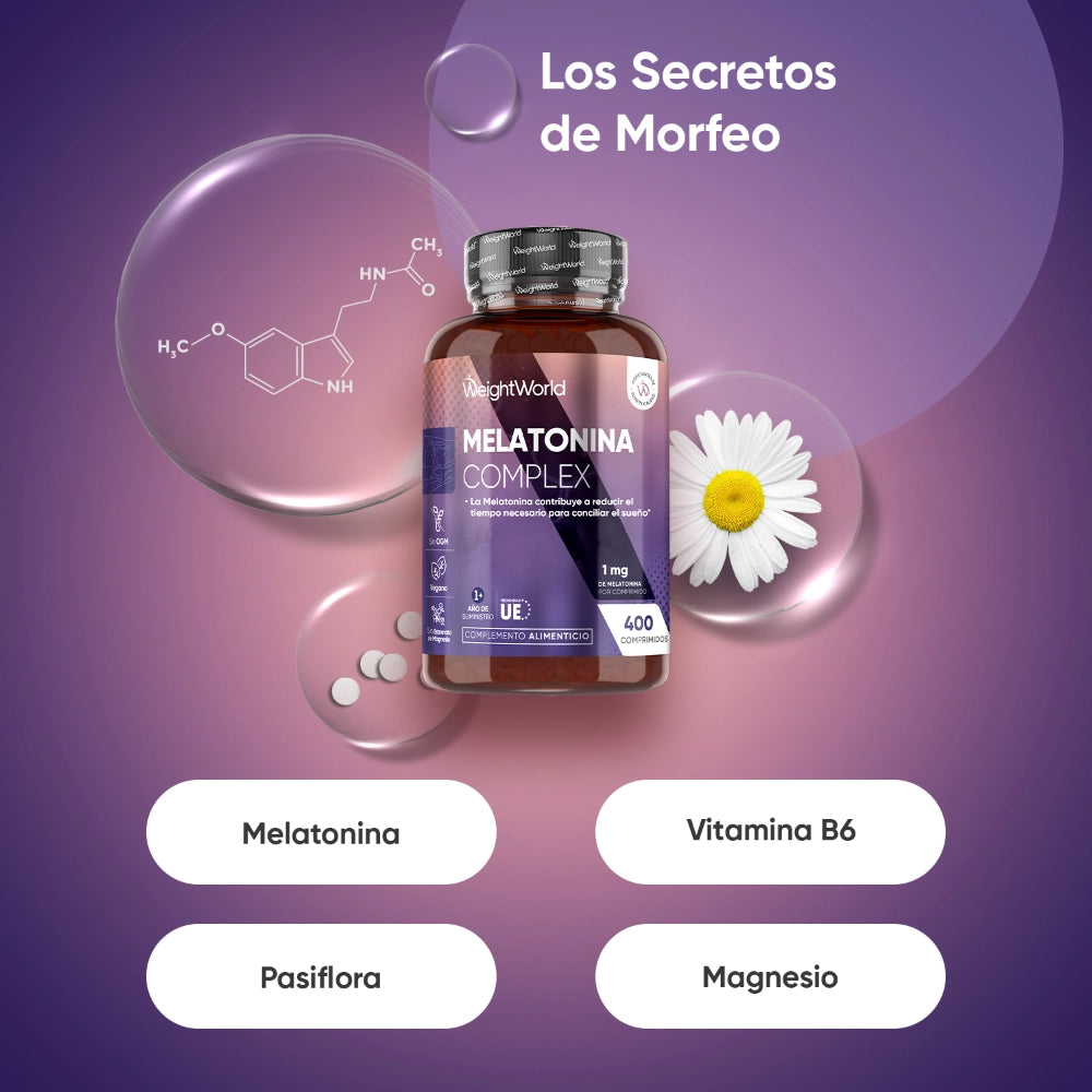 Melatonina natural con B6, Magnesio y Pasiflora