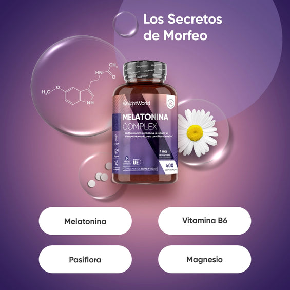 Melatonina natural con B6, Magnesio y Pasiflora