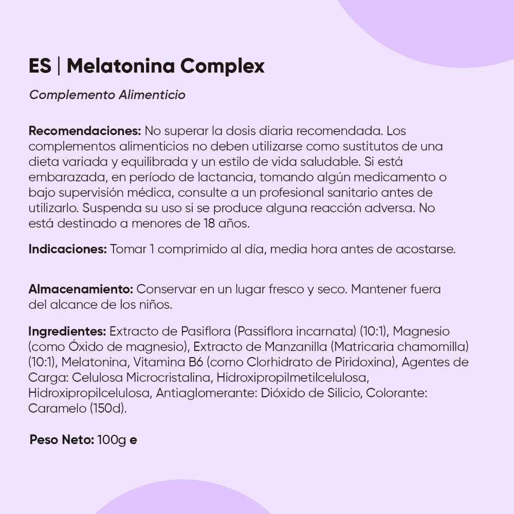 Dosis recomendada de Melatonina 1 mg