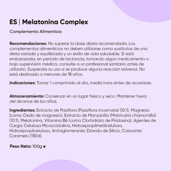 Dosis recomendada de Melatonina 1 mg