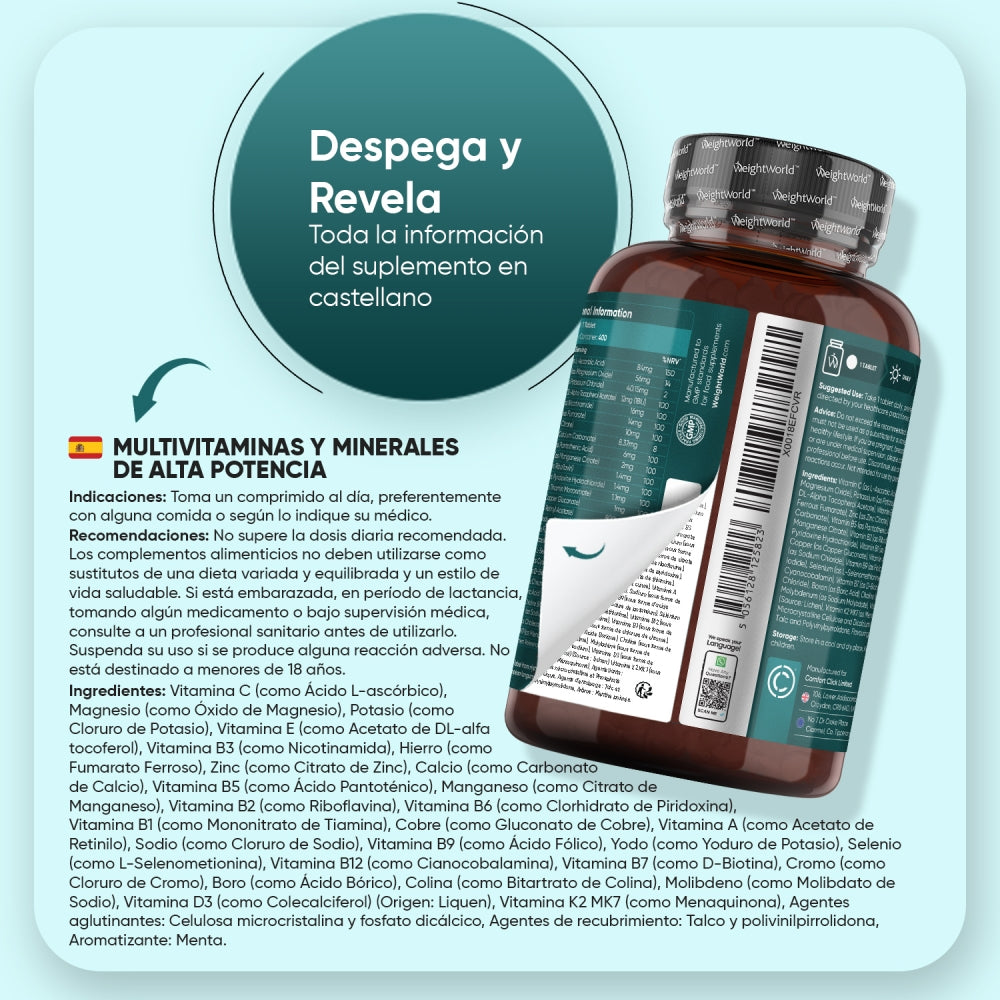 Recomendaciones para tomar el multivitaminas de WeightWorld