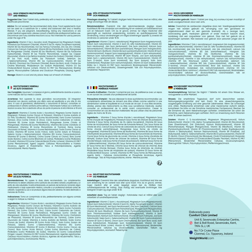 Multivitaminas y Minerales de WeightWorld