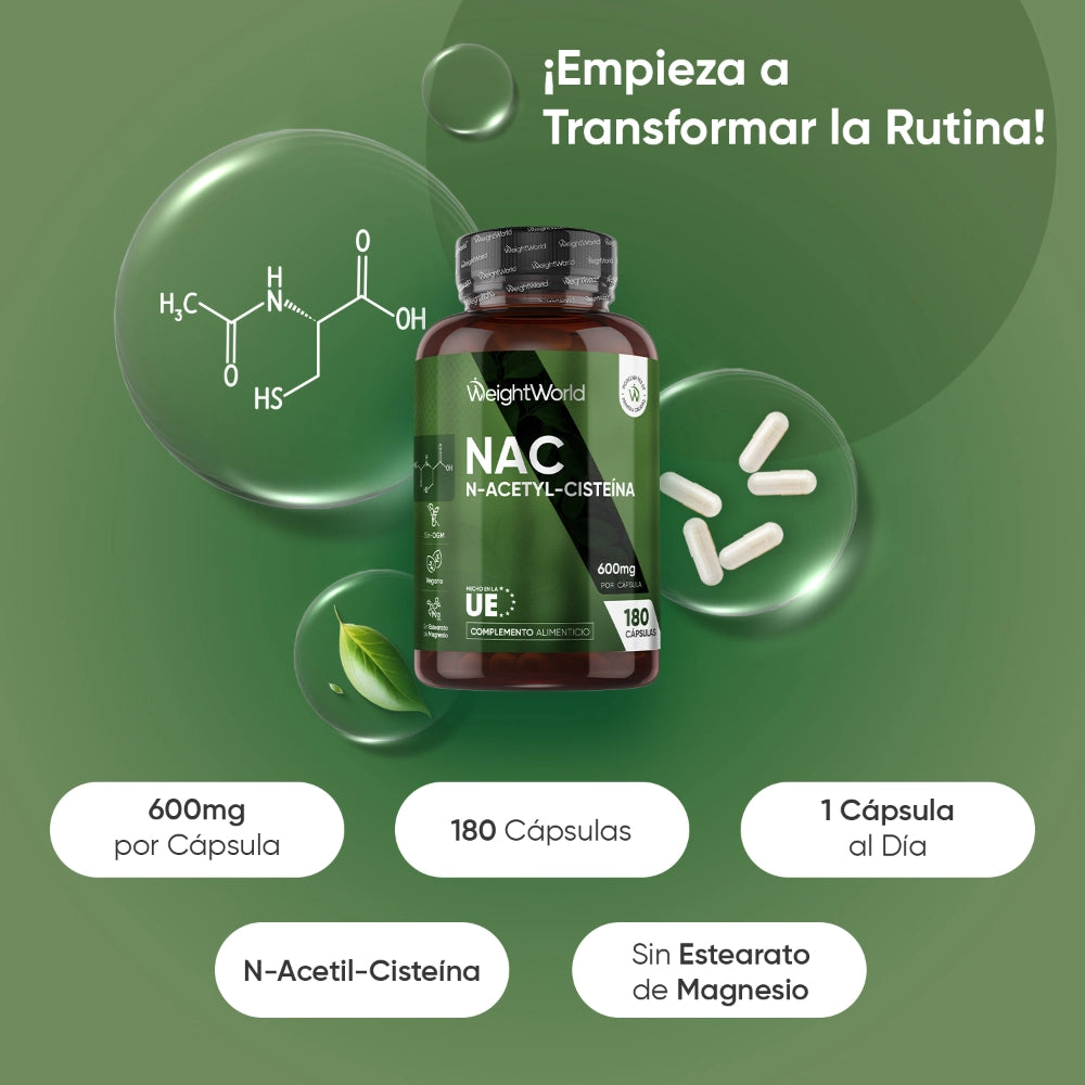 Propiedades del suplemento de NAC 600 mg