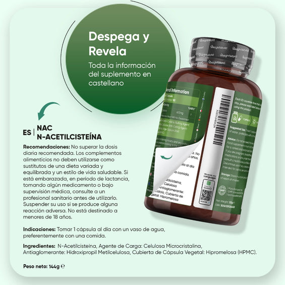 Cómo tomar N-acetilcisteína 600 mg