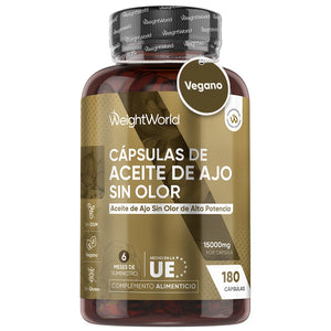 Cápsulas de aceite de ajo sin olor