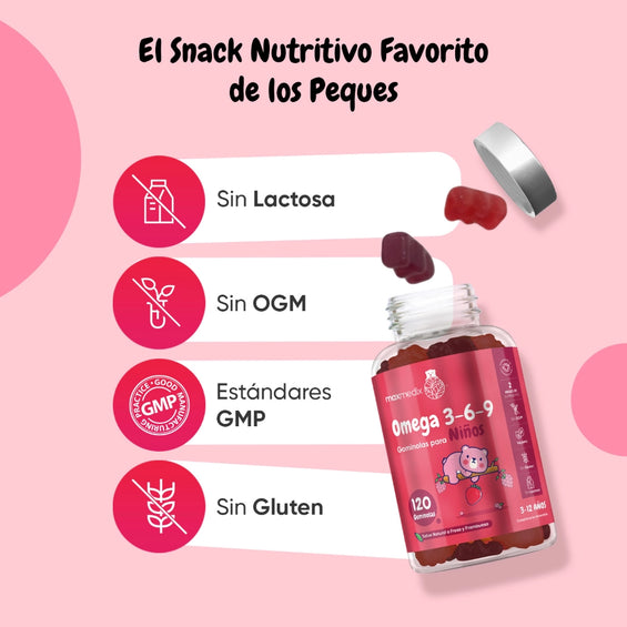 Gummies de Omega 3 6 9 sin gluten ni lactosa