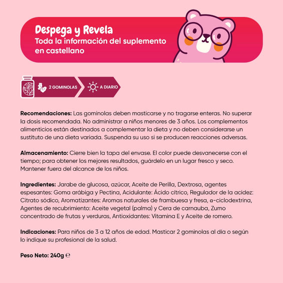 Recomendaciones para tomar las gominolas de Omega para niños