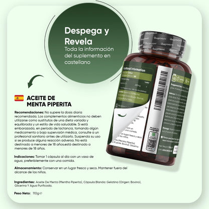 Indicaciones para el suplemento de aceite de menta piperita