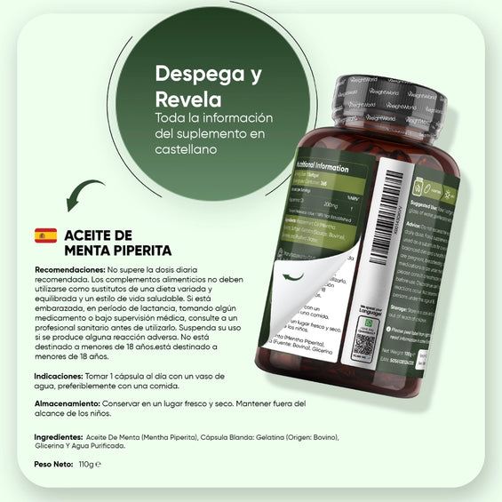 Indicaciones para el suplemento de aceite de menta piperita
