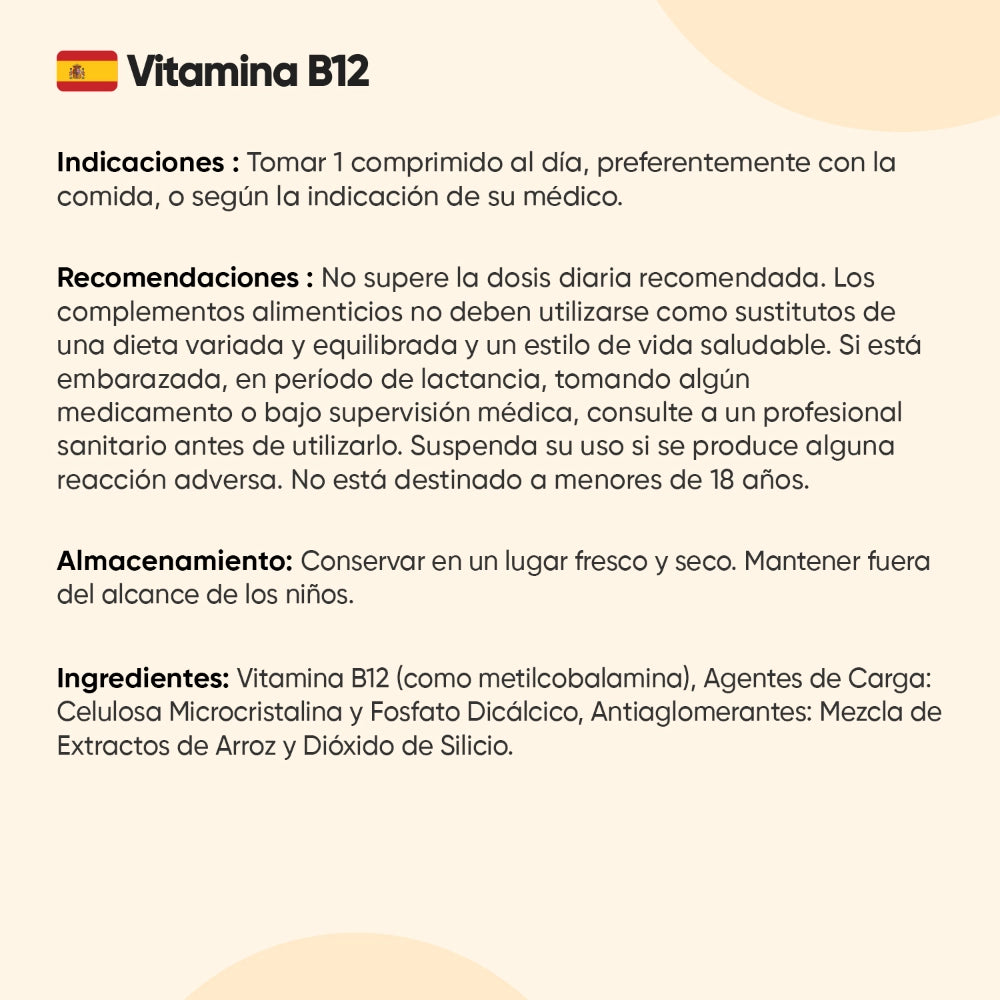 Recomendaciones de uso Vit B12