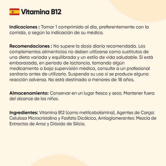 Recomendaciones de uso Vit B12