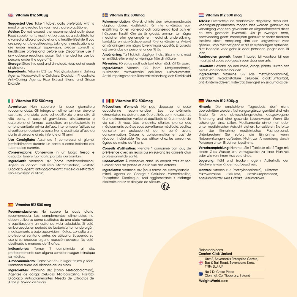 Vitamina B12 rápida y eficaz