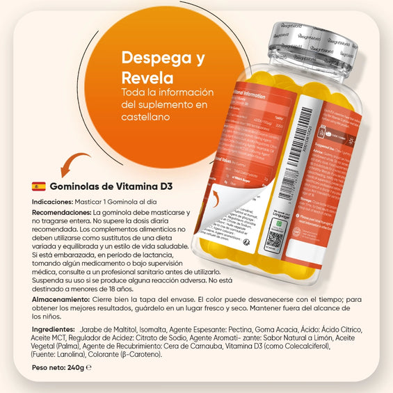 Cómo tomar gomitas de vitamina D3
