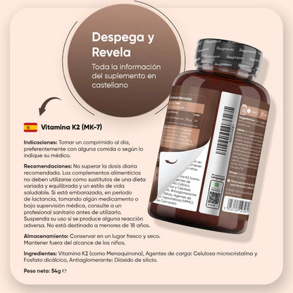 Vitamina K 1 comprimido al día