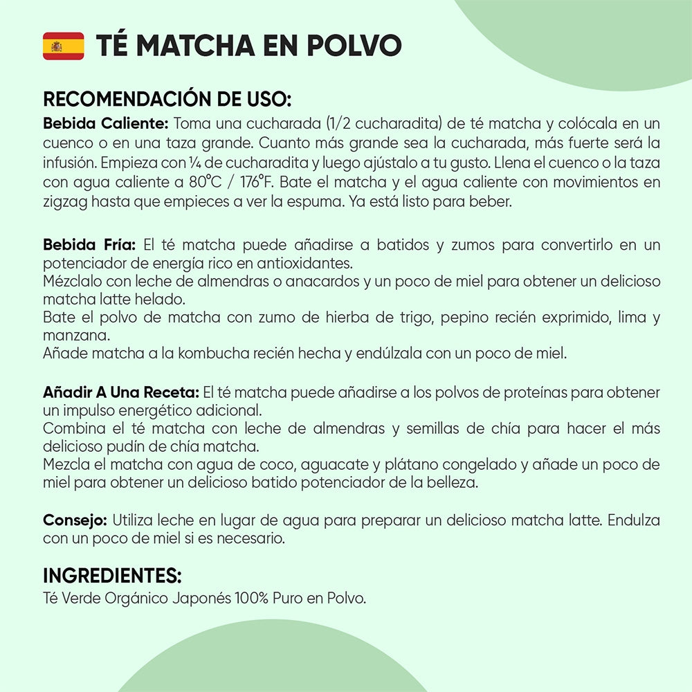 Cómo usar Té Matcha premium