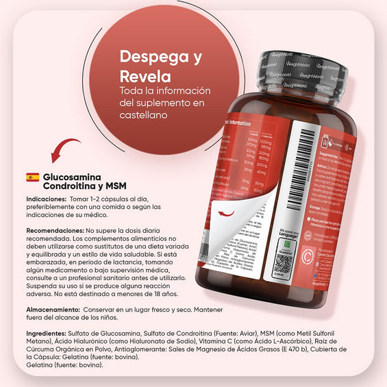 Modo de uso Glucosamina, Condroitina y MSM