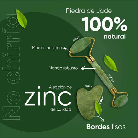 Rodillo de Jade 100 % natural