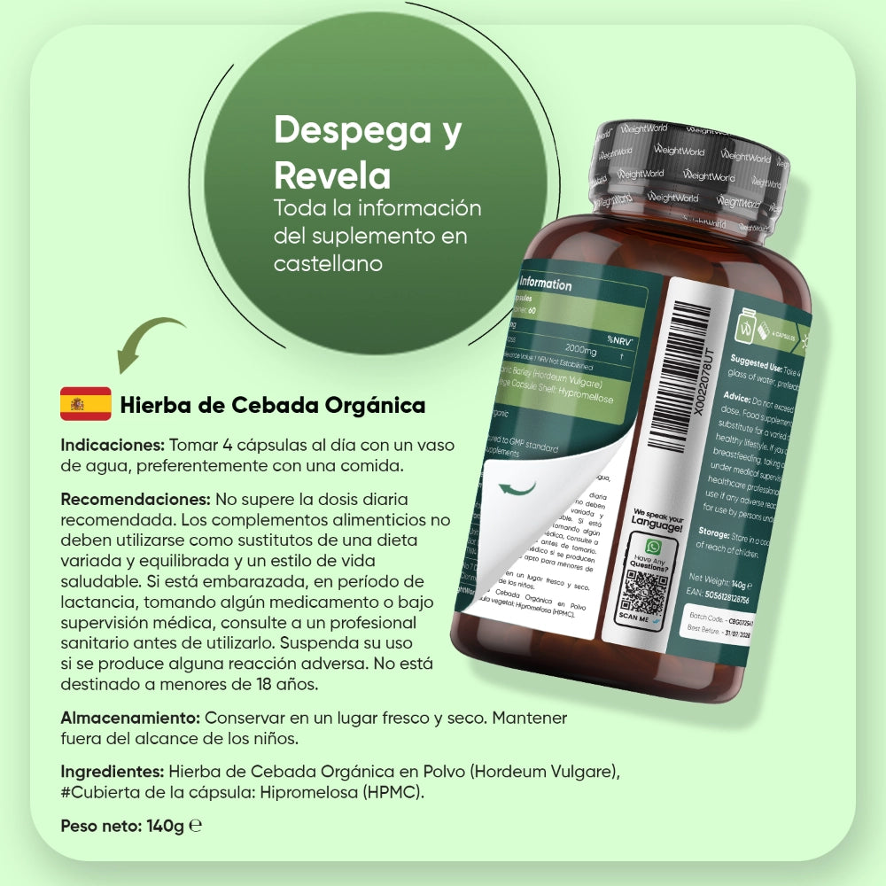 Cómo tomar cápsulas de Hierba de Cebada orgánica