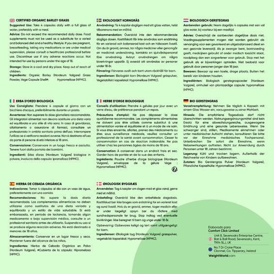 Modo de uso suplemento de Cebada Verde