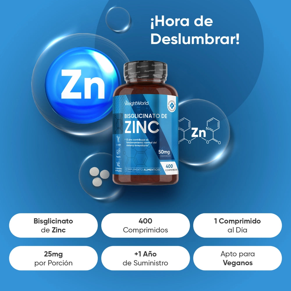 Propiedades de los comprimidos de Zinc