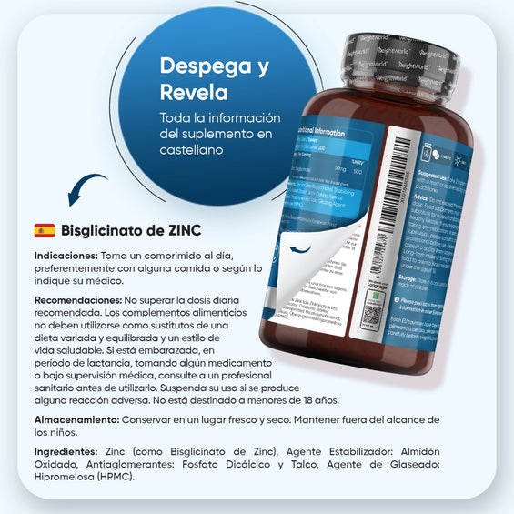 Indicaciones para el suplemento de Zinc