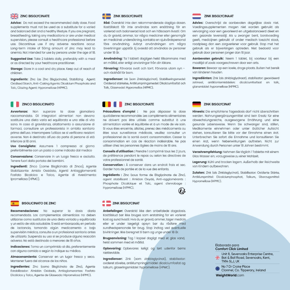 Cómo tomar los comprimidos de Zinc